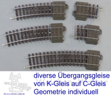 Übergangsgleis C - K / C-Gleis Geometrie