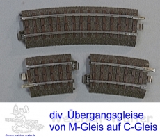 Übergangsgleis C - M / C+M-Gleis Geometrie