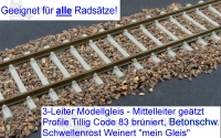 3rail-flextrack concrete ties code83 large pack