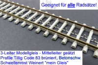 3L-Flexgleis Betonschwellen Code 83 Großpackung