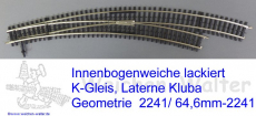 Innenbogenweiche K-Gleis R4/4, R5/3