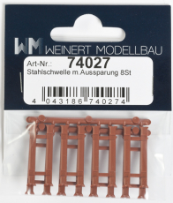 Stahlschwelle mit Aussparung 8 x 2 Stck Weinert 74027