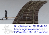 3L - Bogenweiche  Code 83/Weinert mein Gleis