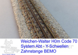 Y - Zahnstangenflexgleis Abt/BEMO Bausatz 1:87