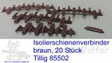 isolating rail joiner Tillig brown, plastic