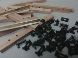 three rail track, wooden ties 0/0m
