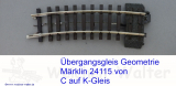 Übergangsgleis C - K / C-Gleis Geometrie