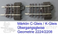 Übergangsgleis C - K / C-Gleis Geometrie