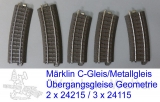 Übergangsgleis C - M / C+M-Gleis Geometrie