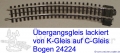 Übergangsgleis C - K / K-Gleis Geometrie