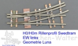 grooved rail profile Swedtram 1 Meter