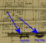 10 Rail Fixings halved Rp 18a, 18b