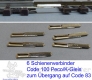 6 Rail-Joiners K-Track code 100 to code 83
