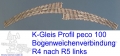 Bogenweichenverbindung R4 nach R5